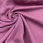 KC Muslin tyg, Guld dots Mauve