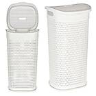 Bigbuy Home S3605798 Korg för smutsiga, Vit, Plast, 60l, 44 x 57 x 34.5 cm