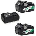 HiKOKI Batteri-/Laddpaket MultiVolt 2 x BSL36A18 UC18YSL3 36V 18V