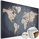 Arkiio Anslagstavla Anthracitic World [Cork Map] 60x40 A3-Pinnwand292