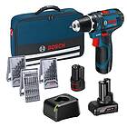 Bosch GSR 12V-15 2&4Ah Bag Skruvdragare