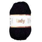 Järbo Garn Lady 50g svart – 44201 Black