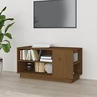 vidaXL TV Stand honungsbrun 80x35x40.5 cm massiv furu 814407