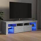 vidaXL TV Stand med LED-belysning betonggrå 140x36.5x40 cm 804368
