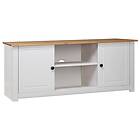 vidaXL TV Stand vit 120x40x50 cm massiv furu panama 282672