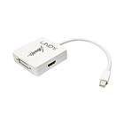 Lindy Mini DisplayPort 1.2 to HDMI, VGA & DVI-D Active Adapter Converter videoko