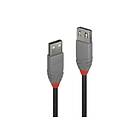 Lindy 36702 USB-kabel 1 m USB 2,0 USB A Sort, Grå