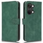 Skalo OnePlus Nord 3 5G Ace 2V Matt PU-Läder Plånboksfodral Grön