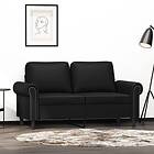 vidaXL 2-sitssoffa svart 120 cm konstläder 359499