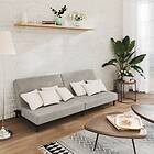vidaXL Sofabed 2-seater ljusgrå sammet 375732