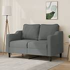 vidaXL Soffa 2-sits mörkgrå 120 cm tyg 359352