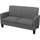 vidaXL 2-sitssoffa 135x65x76 cm mörkgrå 244709