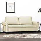 vidaXL 2-sitssoffa Grädde 140 cm konstläder 359505