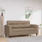 vidaXL 2-sitssoffa cappuccino 140 cm konstläder 359587