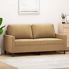 vidaXL Soffa 2-sits brun 140 cm sammet 359206