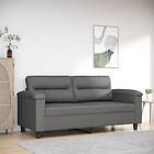 vidaXL 2-sitssoffa mörkgrå 140 cm mikrofibertyg 359563