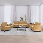 vidaXL Soffgrupp 3 delar brun sammet 3201941