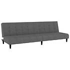 vidaXL Bäddsoffa 2-sits mörkgrå sammet 375764