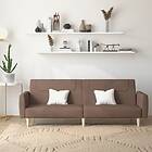 vidaXL Bäddsoffa 2-sits taupe tyg 375791