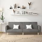 vidaXL Bäddsoffa 2-sits mörkgrå tyg 375785