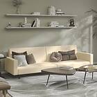 vidaXL Bäddsoffa 2-sits gräddvit sammet 375946