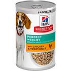 Hills Science Plan Adult Perfect Weight Chicken & Vegetables Canned Wet Dog Food 0,363kg