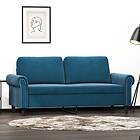 vidaXL 2-sitssoffa blå 140 cm sammet 359538