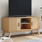 vidaXL Tv-bänk OLDEN brun 114x43x57 cm massiv furu 358600