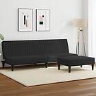 vidaXL Soffgrupp 2 delar svart sammet 3216277