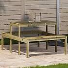 vidaXL Picknickbord 110x134x75 cm impregnerad furu 832561