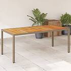 vidaXL Trädgårdsbord beige 190x90x75 cm konstrotting akaciaträ 368130
