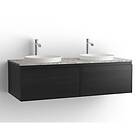 Vedum Tvättställsskåp Flow 1200 Dubbel med 2 Lådor FL KOM 1200D 2L SV ASK U 84912123U