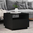 vidaXL Soffbord med LED svart 50x49x40 cm 839827