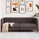 vidaXL Soffa 2-sits mörkbrun tyg 372607