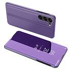 Skalo Samsung S24 Clear View Spegel fodral Lila