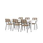 Venture Home Matgrupp Togo med 6 Lindos Stolar Dining Table- White Teak Allu 200*100 _1 GR22754