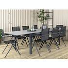 Venture Home Matgrupp Lova 224 med 8 Aspen Matstolar Levels Table 229/310 Black/Grey+Alina Dining Chair GR21649
