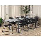 Venture Home Matgrupp Lova 224 med 8 Leon Stapelbara Matstolar Levels Table 229/310 Black/Grey+Lindos Stacking Chair Bl GR21656