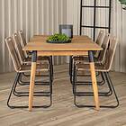 Venture Home Matgrupp Julle med 6 Minos Matstolar Julian Dining Table Acasia 210*100cm+Lindos Stacking Cha GR21338