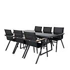 Venture Home Matgrupp Douglas med 6 Meya Matstolar Dallas Dining Table+Mexico Chair Black/Teak_6 GR21588