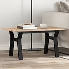 vidaXL Soffbord Y-ram 80x50x40 cm massiv furu och gjutjärn 3282706
