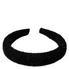 Dark Tweed Hair Band Broad Black