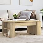 vidaXL Soffbord sonoma-ek 102x55x42 cm konstruerat trä 831855