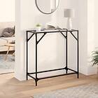 vidaXL Konsolbord med transparent glasskiva 80x35x81 cm stål 846018
