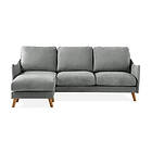 Chilli 3-sits Divansoffa Colt Lyx Vänster Grå/Ek