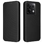 Skalo Carbon Fiber Plånboksfodral till Xiaomi Redmi Note 13 Pro 5G