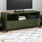 vidaXL TV Stand olive green 100.5x39x43.5 cm cold rolled steel 846696