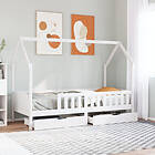 vidaXL Sengeramme med skuffer 80x200 cm heltre furu