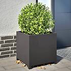 vidaXL Garden Pot Black 50x50x50 cm Steel