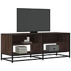 vidaXL Tv-bänk brun ek 120,5x40x46 cm konstruerat trä och metall